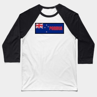 Porirua City in New Zealand Flag Baseball T-Shirt